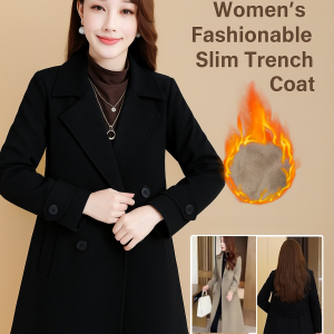 Mid Length Trench Coat Womens Fall Winter Outwear British Style Elegant Slim Coats New Arrival Retro Stylish Niche Loose Trench Coat