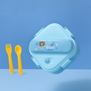 2 Layer Bento Box Lunch Box Compartment Microwave Safe with Fork and Spoon Bento Box for Child School Office Food Fresh