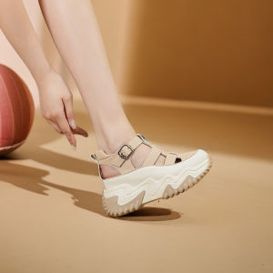 [Free Shipping] WomenS Summer New Style Hollow-Out Platform Sandals Versatile And Trendy Breathable And Casual Suitable For Petite Women