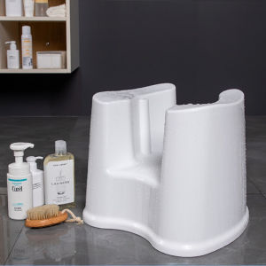 ‌Shower Stool for Elderly Non-Slip Bath Seat Thickened Plastic Shower Chair Bathroom Sitting Stool Anti-Slip Washing Stool