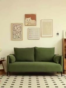 LZ-Fabric sofa for home living room three-seater lazy sofa suitable for small apartments and rental houses