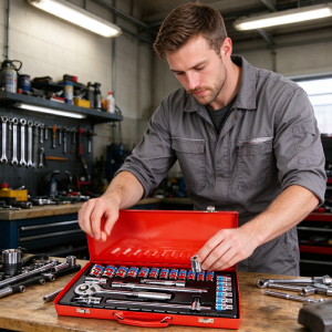Tool sets Made in Germany 24PCS Socket SET 8mm to 32mm 1/2 Drive with Ratchets sockets  Power Handle  Sliding Bar flyman tools set original socket tools tools set with box socket wrench set wrench tools set