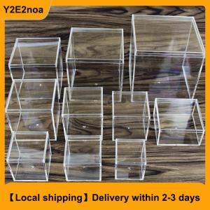【Local shipping】 Square High Transparent Plastic Box Betta Breeding Box Mini Candy Slime Mud Packaging Box