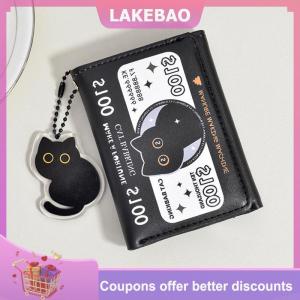 【LAKEBAO】 Fashionable And Casual New Leather Rich Cat Wallet Korean Version Wallet