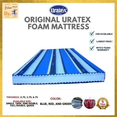 4 INCHES URATEX ORIGINAL FOAM WITH COVER /ASSORTED COLOR / WARRANTY/ 4INCHES THICK FOAM/ URATEX FOAM/ ORIGINAL FOAM / LEGIT URATEX /