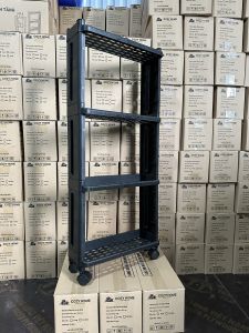 Kệ Nhựa 4 Tầng Cozy Home đựng đồ đa năng góc hẹp tiết kiệm không gian với bánh xe xoay 360 độ kháng nước kháng bụi