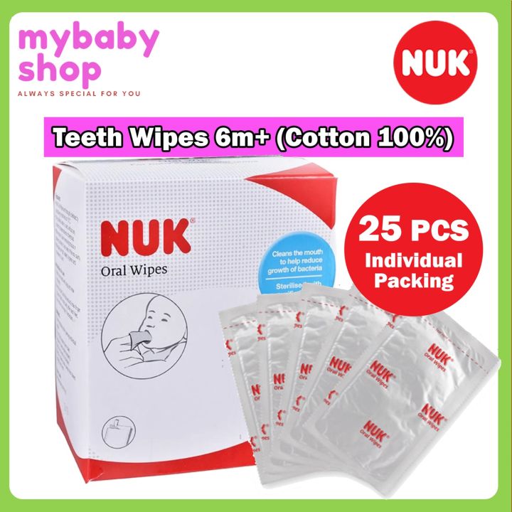 Nuk Baby Easy Oral Tooth & Gum Soft Wipes 25'/ 20'pcs Lazada