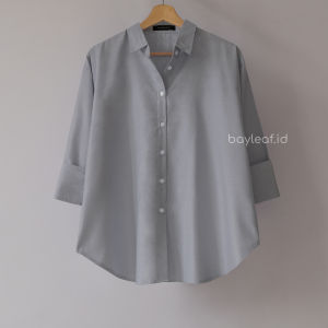 Bayleaf.id Prisia Basic Shirt / Atasan Kemeja Casual Wanita Polos