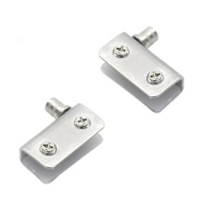 Glass Door Hinge Frameless Shower Door Hinge Stainless Steel Showcases Cabinet Clamp Double Sided Clip 360Degree Hinge