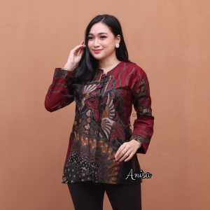 Baju Batik wanita terbaru 2023 kerja - kemeja batik wanita terbaru 2023- batik wanita atasan