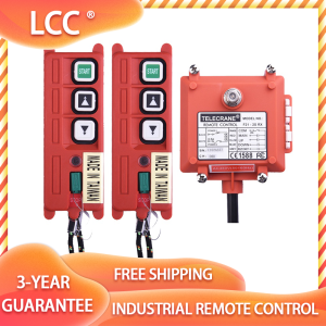 สวิตช์ปุ่มกดการควบคุมระยะไกลสำหรับงานอุตสาหกรรม IP65 2D LCC รีโมทคอนโทรลไร้สายวิศวกรรมสำหรับเครน1เครื่องส่งสัญญาณ1ตัวรับ