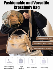 [Small and Compact] Stylish and versatile crossbody bag Luxury shoulder bag Womens crossbody bag Water-repellent Oxford cloth tote