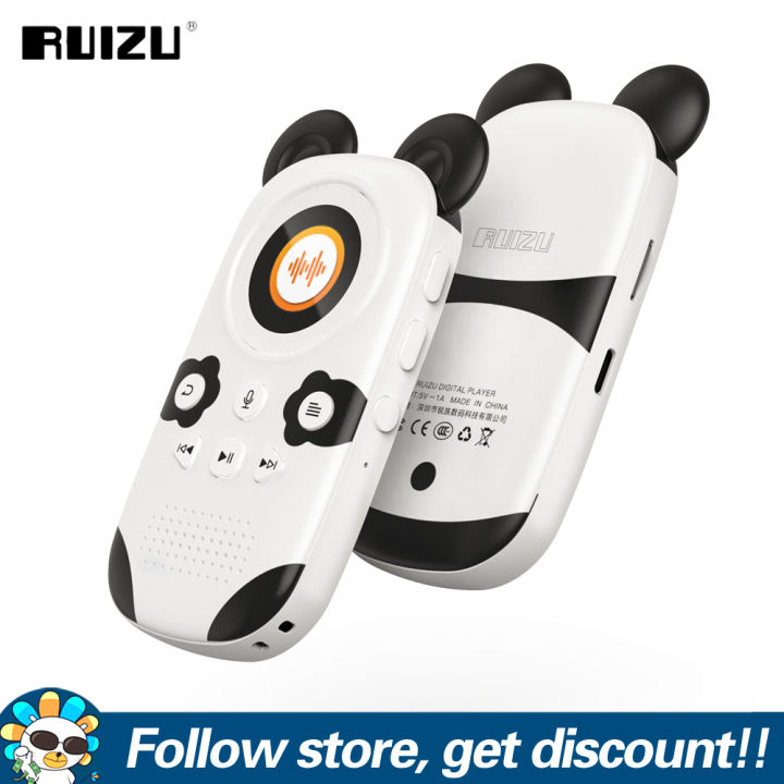 RUIZU เครื่องเล่น MP3บลูทูธ X31พร้อมลำโพงในตัวมินิน่ารักหุ่นยนต์เรียนรู้เด็กบลูทูธ5.0 Lossless เครื่องเล่นเพลง HiFi แบบพกพา Walkman พร้อมวิทยุ FM บันทึกเสียงนาฬิกาจับเวลาปลุกเครื่องนับก้าวสนับสนุน TF การ์ด SD สูงถึง64GB