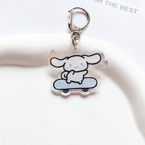 Lovelylife🔥 ​​​​​​​Gantungan Kunci Akrilik Anime Kartun Gantungan Kunci Liontin Tas Pasangan Skateboard