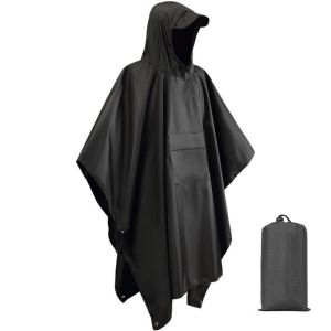 GUDAN 3 in 1 Cycling Rain Poncho Waterproof Portable Rain Cape Cloak Durable Hooded Motorcycle Rain Cover Outdoor