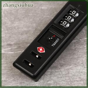 zhangxiuhua Portable TSA Customs Code Lock PC Luggage Lock Built in Sunk Lock Anti Theft Lock Black