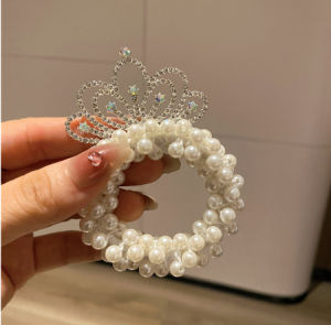 ALENADAY - Ikat Rambut Mutiara Anak Gaya Korea Mahkota Princes ACC30