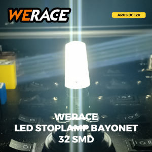 WERACE Lampu Stop LED 1157 32 SSD Model Cone Lampu Belakang DAJJAL Running Flash Kedip 12Volt DC Motor Mobil