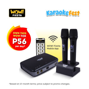 WOW! Fiesta Soprano Digital 2 Videoke - Portable Karaoke System with mobile app digital wireless mics FREE NEW Built-in Songs Vol. 1-19