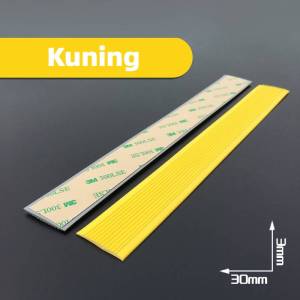 3CM*1M Lis Tangga Pengaman Anti Slip Tangga Hitam/Cokelat/Abu /Kuning Step Nosing Tangga Karet Anti Slip