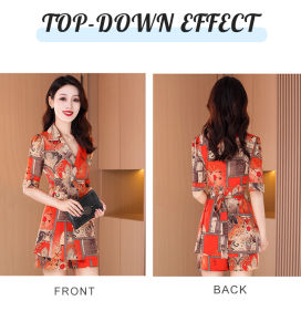 H Ladies Fashion Skirt Suit Suit Shorts Two Piece Female