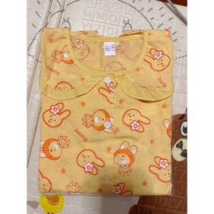 🌸ชุดนอนเด็ก 8-9ขวบ แขนกุดระบายขา3ส่วน ผ้าทีซีผ้าอองฟอง