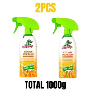 CLEANWAYS Kitchen Oil Stain Cleaner Removal Scale Multi-Purpose Degreaser Stainless Clean Spray 500g