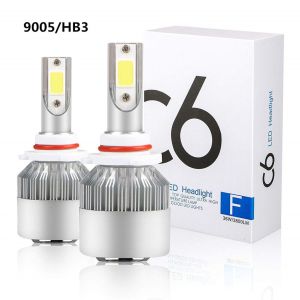 1คู่ ไฟหน้ารถยนต์ C6 LED แสงสีขาว H1 H4 H4 H7 H11 9005 9006 36W 6000K