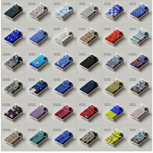 Sarung Kasur Resleting 100x200x15 Sprei Resleting Motif Karakter Dan Abstrak Aesthetic