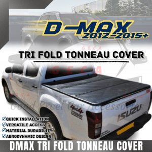 GECA TRI FOLD TONNEAU COVER D-MAX 2012-2015 (ABS) BLACK HT002 (11823)