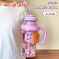 HANGDIAN Stylish High-Capacity Ice Cream Tumbler with Straw and Handle - Perfect for Summer Drinks and On-the-Go Use. 