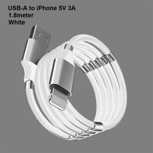 URVNS Cáp Sạc USB Từ Tính Tự Cuộn Dây Sạc Dữ Liệu Có Nam Châm Cho Điện Thoại Di Động Samsung iPhone PD USB Type C Micro