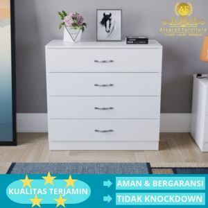 Meja kabinet meja Nakas Minimalis 4 Laci