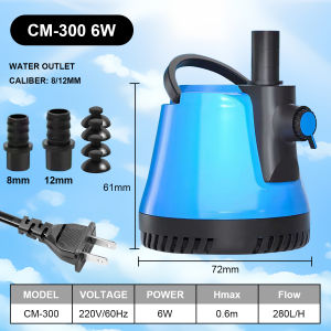 Submersible Water Pump Bottom Suction Submersible Pump Fountain Pump Wave making Aquarium Water Pump Cycle Filter