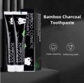 Bamboo Charcoal Teeth Whitening Black Toothpaste Whitener Tooth Paste. Making Your Teeth Sparkling White And Giving You a Fresh Mint Breath That Improves Your Public Confidence All-day Long.. 