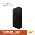 Living Gallery 2-Door Wardrobe | L80xW49xH180cm | Versatile Cabinet Design | Full Length Hanging | Easy To Assemble | LG 078. 