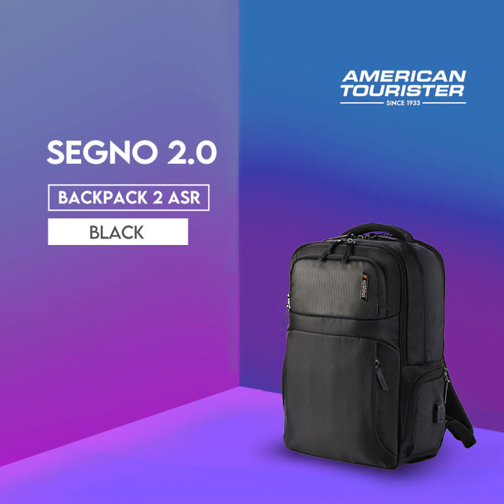 American Tourister Segno Backpack ASR Black Lazada