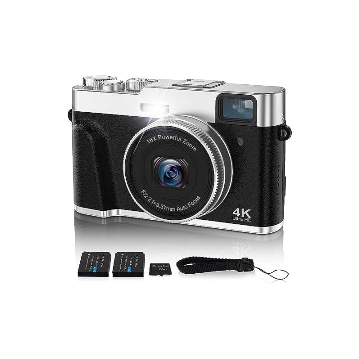 Japan Products]Oiadek 4K Digital Camera Auto Focus 48MP Vlog