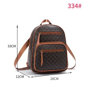 HY BAG #335 FASHION WOMENS PU LEATHER CHIC GRID DESIGN 12INCHES BACKPACK WITH DUAL COMPARTMENT