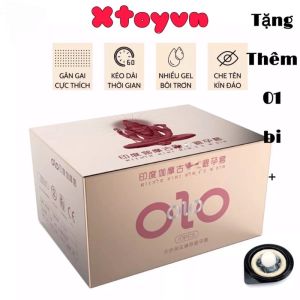 Bao Cao Su OLO 001 Hồng  Siêu Mỏng Gân Gai Tặng Kèm Bi  Kéo Dài Thời Gian - Gốc Nước - Hộp 10 Bcs + 1 viên bi
