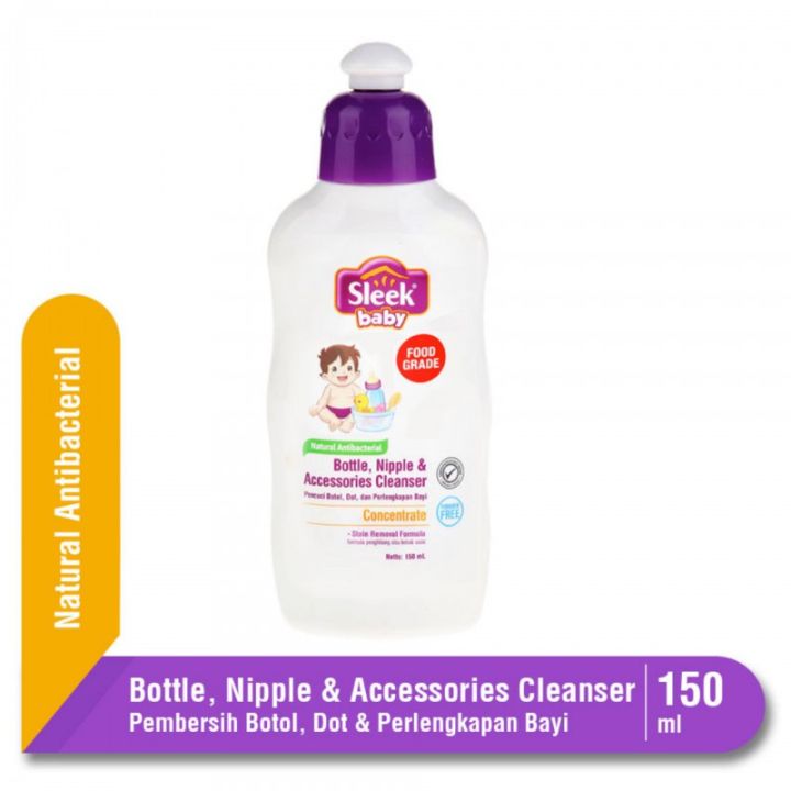Sleek Baby Bottle Nipple Cleanser 150ml - Sabun Cuci Botol Bayi 150 ml