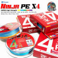 สายพีอี PE PIONEER NINJA X4 MULTI COLOR BRAI LINE ยาว 100 เมตร ทนแรงขีดข่วนได้ดี เหนียว ตีเหยื่อได้ไกลขึ้น สายโหดต้องลอง. 