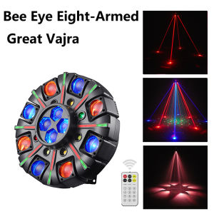 New High-Quality LED Laser Light Show with Remote Control for DJ Karaoke & Electronic Music