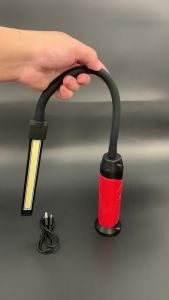 Rechargeable LED Work Light Lamp Flashlight Flexible Cordless Portable Magnetic COB Gooseneck Mechanic Workbench Car Repair Garage Shop Lathe Camping Inspection Tool Home Deco