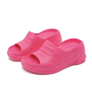 [Free Shipping] WomenS High-Heeled Slippers Thick-Soled Large Size For Outdoor Wear New Summer Style Beach Sandals