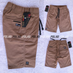 Celana Chino Pendek Pria Pinggang Karet Bahan Streetch Mulur by POLHO