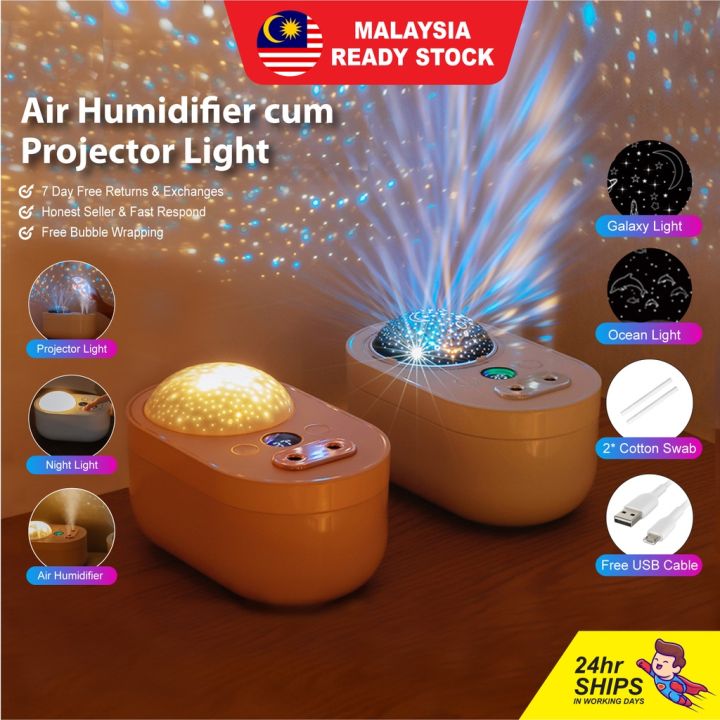 Air Humidifier 1000ml with Starry Projector Light Air Purifier Diffuser