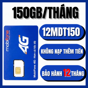 SIM 4G Mobifone 12MDT50 Miễn Phí 12 Tháng 5GB/Ngày - Sử Dụng Trọn Gói 1 NĂM Không Cần Nạp Tiền | FREESHIP - CHƯA KÍCH HOẠT