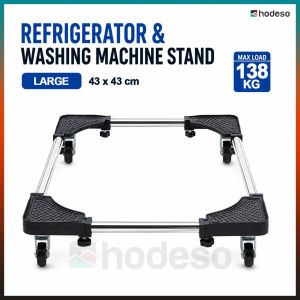 Hodeso Refrigerator Stand with Wheel Adjustable Washing Machine Stand Heavy Duty Appliance Base Trolley Rack
