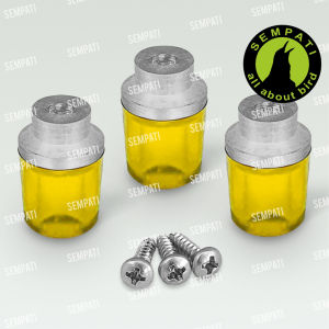 SEMPATI (Kaki 3) Kaki Karet Sangkar Burung Oval Besi Metal (Topi + Karet) Kaki Tebok Kandang Burung Murai Lovebird Love Bird Pleci Bulat KTBVAL
